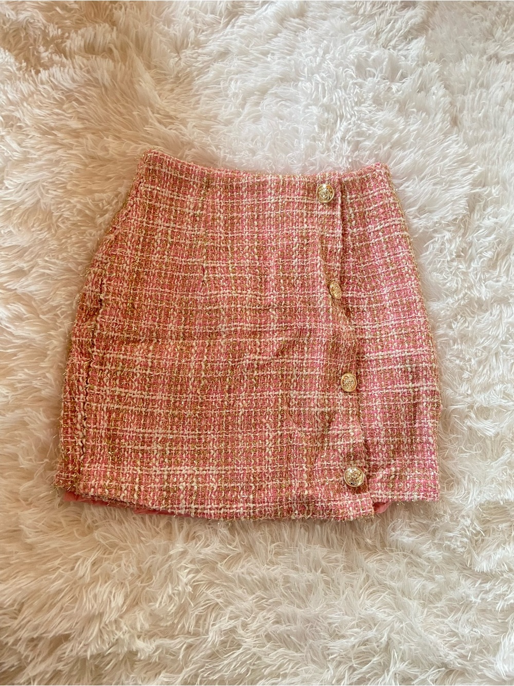 Pink Tweed Jacket and Skirt Set, Size XS, EUC - Picture 3 of 7